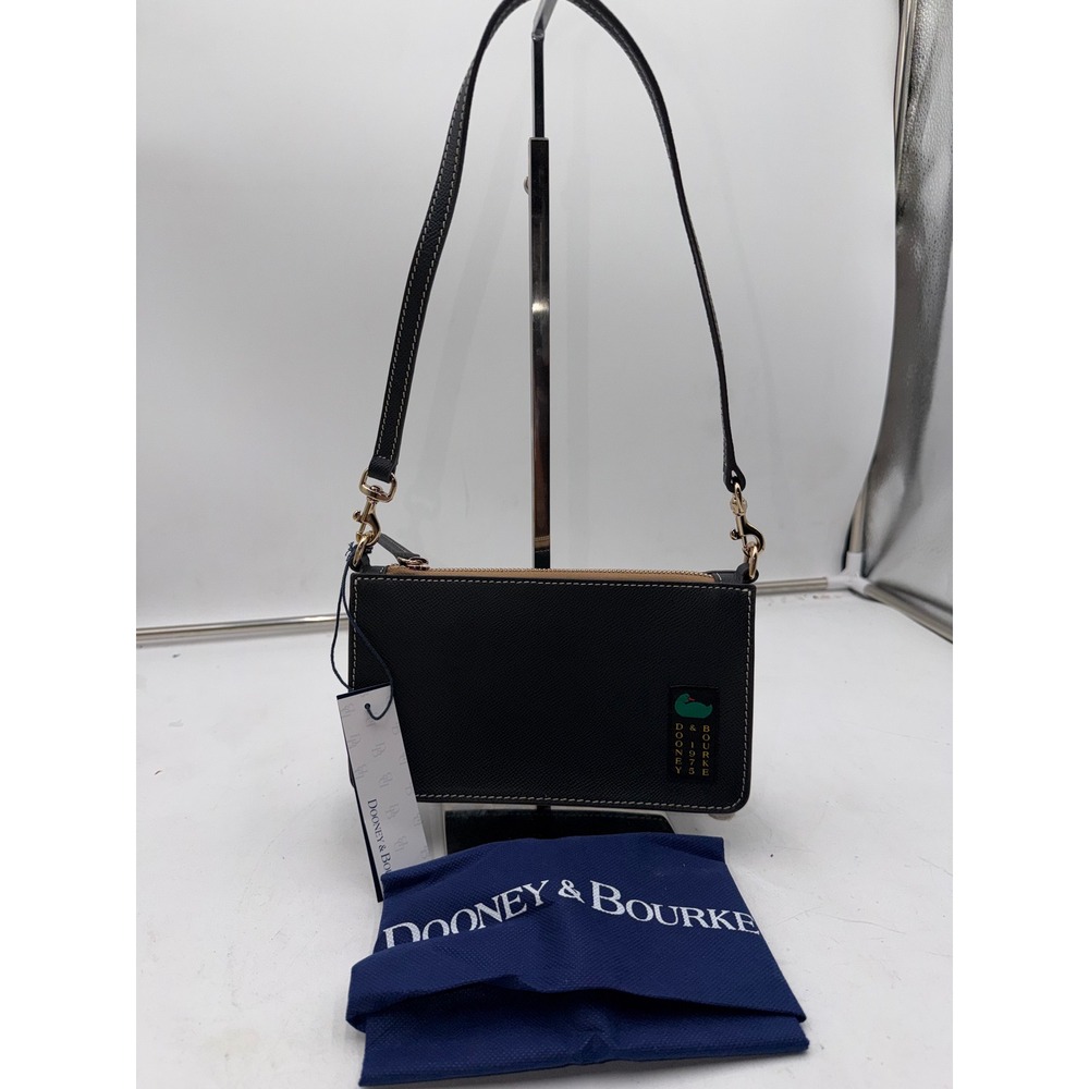Dooney & Bourke Pebble Grain Demi 20 Black Leather Shoulder Bag BALPE2569 NEW